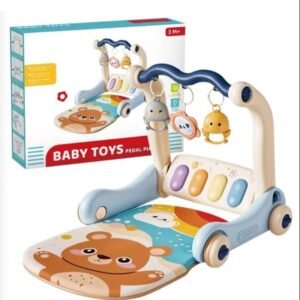baby musical walker with piano & hanging toys – early learning push walker for toddlers (3m+) eid gift